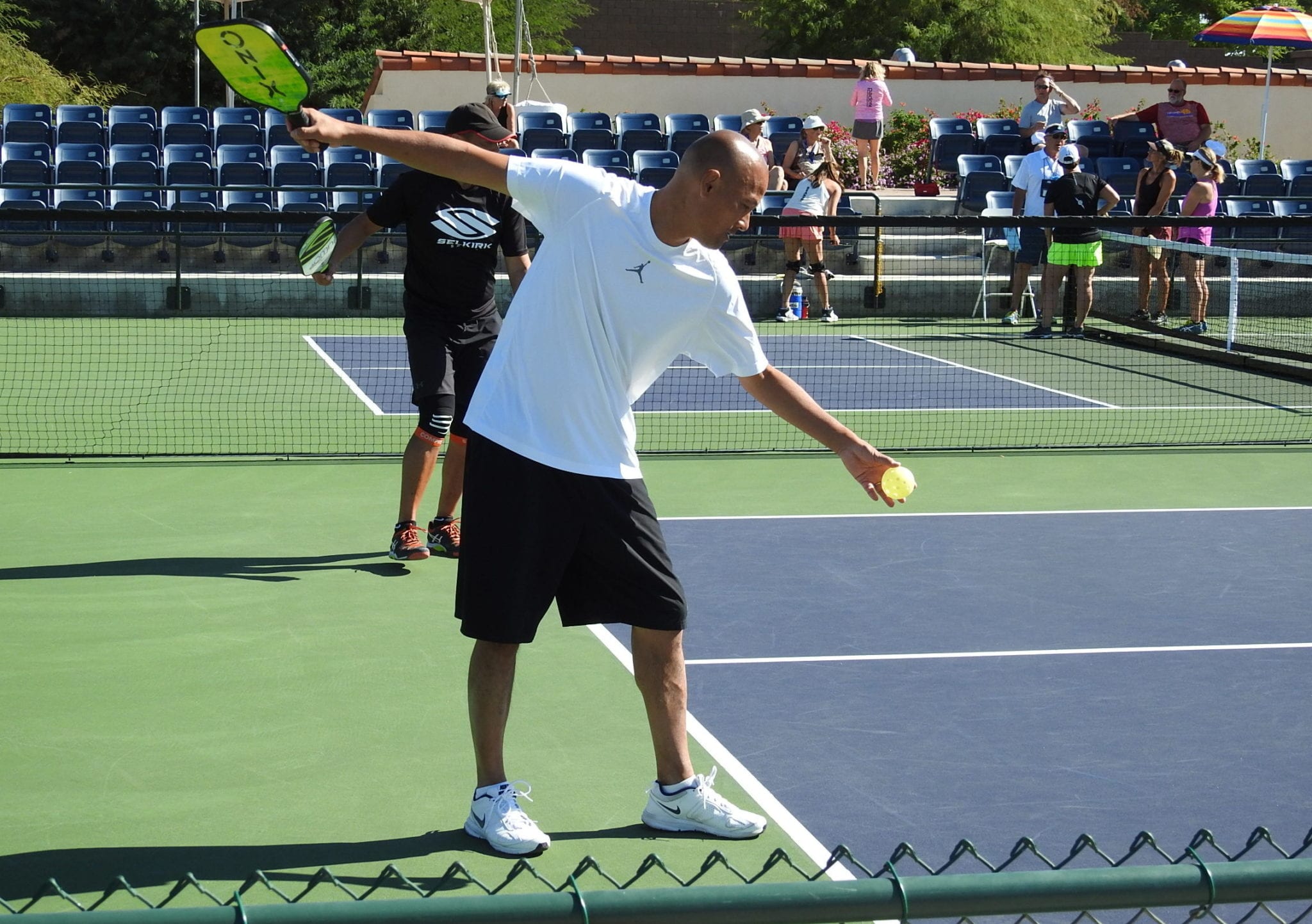 Rich Cho playing pickleball